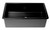 Alfi Black Matte 32" x 19" Single Bowl Fireclay Undermount / Drop In Fireclay Kitchen Sink w Grid - ABF3219SUD-BM