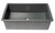 ALFI Grey Matte 32" x 19" Single Bowl Fireclay Undermount / Drop In Fireclay Kitchen Sink w Grid - ABF3219SUD-GM