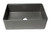 ALFI Grey Matte Workstation 30" x 20" Single Bowl Step Rim Fireclay Farm Sink with Accessories - ABFS3020-GM