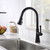 Oakland 17" High Single Handle Pull-Down Kitchen Faucet - Oil Rubbed Bronze - KSK1129RB