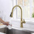 Oakland 17" High Single Handle Pull-Down Kitchen Faucet - Satin Gold - KSK1129SG