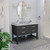 Dreamline Valencia 48 Inch Oak Console Vanity with Oval Undermount Sink - Black - VFVC482234RWMBK