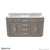 Dreamline Dexterity 60 Inch Oak Vanity with Rectangular Undermount Sinks - Gray Oak - VFDX602234SWMGK