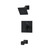 Symmons Duro Tub and Shower Faucet Trim with VersaFlex Integral Diverter for Test Cap Valve - Matte Black - S3692MBTRMTC