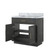 Lexora Abbey 36 inch W Black Oak Vanity Cabinet and Carrara Marble Top - LVA36SJ100