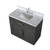 Lexora Abbey 36 inch W Black Oak Vanity Cabinet, Carrara Marble Top, and Faucet Set - LVA36SJ101