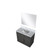 Lexora Abbey 36 inch W Black Oak Vanity Cabinet Carrara Marble Countertop and 34 in Mirror - LVA36SJ110