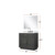 Lexora Abbey 36 inch W Black Oak Vanity Cabinet White Quartz Countertop, 34 in Mirror and Faucet Set - LVA36SJ211