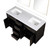 Lexora Abbey 60 inch W Black Oak Double Sink Vanity Cabinet, Cultured Marble Top, and 28 in Mirrors - LVA60DJ310