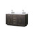 Lexora Abbey 60 inch W Brown Oak Double Sink Vanity Cabinet, Cultured Marble Top, and Faucet Set - LVA60DK301