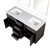 Lexora Abbey 60 inch W Brown Oak Double Sink Vanity Cabinet, Cultured Marble Top, and 28 in Mirrors - LVA60DK310