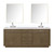 Lexora Abbey 80 inch W Grey Oak Double Sink Vanity Cabinet, Cultured Marble Top, Faucet Set, and 36 in Mirrors - LVA80DR311