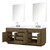 Lexora Abbey 84 inch W Grey Oak Double Sink Vanity Cabinet, White Quartz Top, Faucet Set, and 36 in Mirrors - LVA84DR211