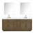 Lexora Abbey 84 inch W Grey Oak Double Sink Vanity Cabinet, Cultured Marble Top, Faucet Set, and 36 in Mirrors - LVA84DR311