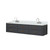 Lexora Castor 80 inch W Black Double Sink Wall Hung Vanity Cabinet, Cultured Marble Top, and Faucet Set - LVC80DL301