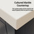 Lexora Castor 84 inch W Black Double Sink Wall Hung Vanity Cabinet, Cultured Marble Top, and Faucet Set - LVC84DL301