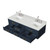 Lexora Castor 72 inch W Blue Double Sink Wall Hung Vanity Cabinet, Cultured Marble Top, and Faucet Set - LVC72DE301
