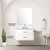 Lexora Castor 30 inch W White Single Bath Wall Hung Vanity Cabinet White Quartz Countertop, 28 in Mirror and Faucet Set - LVC30SA211
