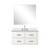 Lexora Castor 36 inch W White Single Bath Wall Hung Vanity Cabinet Cultured Marble Countertop, 34 in Mirror and Faucet Set - LVC36SA311