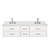 Lexora Castor 72 inch W White Double Sink Wall Hung Vanity Cabinet, White Quartz Top, and Faucet Set - LVC72DA201
