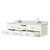 Lexora Castor 72 inch W White Double Sink Wall Hung Vanity Cabinet, White Quartz Top, and Faucet Set - LVC72DA201