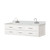 Lexora Castor 72 inch W White Double Sink Wall Hung Vanity Cabinet, Cultured Marble Top, and Faucet Set - LVC72DA301