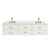Lexora Castor 80 inch W White Double Sink Wall Hung Vanity Cabinet, White Quartz Top, and Faucet Set - LVC80DA201