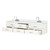 Lexora Castor 80 inch W White Double Sink Wall Hung Vanity Cabinet, White Quartz Top, and Faucet Set - LVC80DA201