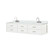 Lexora Castor 84 inch W White Double Sink Wall Hung Vanity Cabinet, Cultured Marble Top, and Faucet Set - LVC84DA301