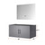 Lexora Geneva 36 in. W Dark Grey Wall Mount Bath Vanity Cabinet and 36 in. LED Mirror - LVG36SB010