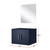 Lexora Geneva 24 inch W Navy Blue Wall Mount Vanity Cabinet and 18 in Mirror - LVG24SE010