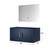 Lexora Geneva 36 in. W Navy Blue Wall Mount Bath Vanity Cabinet and 36 in. LED Mirror - LVG36SE010