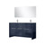 Lexora Lafarre 60 inch W x 20 in D Navy Blue Double Sink Vanity Cabinet, Cultured Marble Top, Chrome Faucet Set and 55 in Mirror - LVLF60DNB311