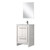 Lexora Lafarre 24 inch W x 20 in D White Vanity Cabinet, White Quartz Top, Gun Metal Faucet Set and 18 in Mirror - LVLF24SW213