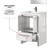 Lexora Lafarre 24 inch W x 20 in D White Vanity Cabinet, White Quartz Top, Gun Metal Faucet Set and 18 in Mirror - LVLF24SW213