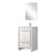 Lexora Lafarre 24 inch W x 20 in D White Bath Vanity Cabinet, Cultured Marble Top, Brushed Nickel Faucet Set and 18 in Mirror - LVLF24SW312