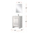 Lexora Lafarre 24 inch W x 20 in D White Bath Vanity Cabinet, Cultured Marble Top, Brushed Nickel Faucet Set and 18 in Mirror - LVLF24SW312