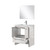 Lexora Lafarre 30 inch W x 20 in D White Bath Vanity Cabinet, White Quartz Top, Chrome Faucet Set and 28 in Mirror - LVLF30SW211