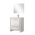 Lexora Lafarre 30 inch W x 20 in D White Bath Vanity Cabinet, White Quartz Top, Brushed Nickel Faucet Set and 28 in Mirror - LVLF30SW212