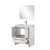 Lexora Lafarre 30 inch W x 20 in D White Bath Vanity Cabinet, White Quartz Top, Brushed Nickel Faucet Set and 28 in Mirror - LVLF30SW212