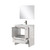 Lexora Lafarre 30 inch W x 20 in D White Vanity Cabinet, White Quartz Top, Gun Metal Faucet Set and 28 in Mirror - LVLF30SW213