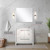 Lexora Lafarre 36 inch W x 20 in D White Bath Vanity Cabinet, White Quartz Top, Chrome Faucet Set and 28 in Mirror - LVLF36SW211
