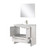 Lexora Lafarre 36 inch W x 20 in D White Bath Vanity Cabinet, White Quartz Top, Brushed Nickel Faucet Set and 28 in Mirror - LVLF36SW212