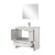 Lexora Lafarre 36 inch W x 20 in D White Bath Vanity Cabinet, White Quartz Top, Rose Gold Faucet Set and 28 in Mirror - LVLF36SW214
