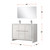 Lexora Lafarre 48 inch W x 20 in D White Double Sink Vanity Cabinet, Cultured Marble Top, Chrome Faucet Set and 43 in Mirror - LVLF48DW311