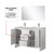 Lexora Lafarre 48 inch W x 20 in D White Double Sink Vanity Cabinet, Cultured Marble Top, Brushed Nickel Faucet Set and 43 in Mirror - LVLF48DW312