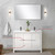 Lexora Lafarre 48 inch W x 20 in D White Double Sink Vanity Cabinet, Cultured Marble Top, Gun Metal Faucet Set and 43 in Mirror - LVLF48DW313