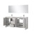 Lexora Lafarre 72 inch W x 20 in D White Double Sink Vanity Cabinet, Cultured Marble Top, Chrome Faucet Set and 70 in Mirror - LVLF72DW311
