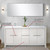 Lexora Lafarre 72 inch W x 20 in D White Double Sink Vanity Cabinet, Cultured Marble Top, Chrome Faucet Set and 70 in Mirror - LVLF72DW311