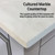 Lexora Lafarre 72 inch W x 20 in D White Double Sink Vanity Cabinet, Cultured Marble Top, Brushed Nickel Faucet Set and 70 in Mirror - LVLF72DW312